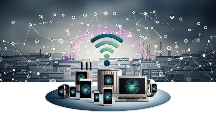 Create a hero image for a landing page about wireless device compliance testing Create a hero image for a landing page about wireless device compliance testing