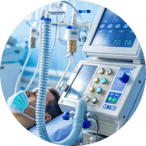 Life-support equipment (e.g., ventilators, defibrillators)