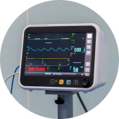 Patient monitoring systems (e.g., heart rate monitors, blood pressure monitors)